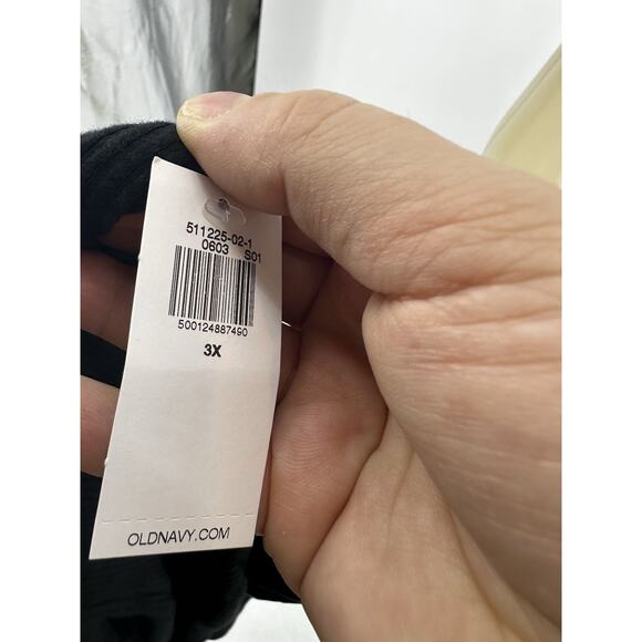 NEW Old Navy Plus Size 3X Women Black Ribbed Plush Tee Long Sleeve 34-14 - Picture 5 of 11